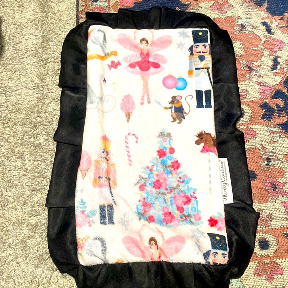 Minky couture snuggle/ doll blanket by cracker themed